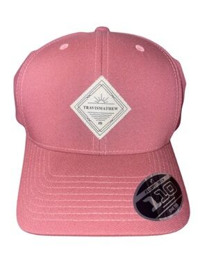 Travis Mathew Snap Back Flexfit Barbecue Roan Rouge Hat Golf NWT Pink